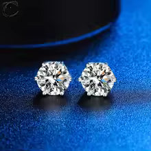 Polara Moissanite Stud Earrings – 0.5CT / 1CT / 2CT / 3CT Options