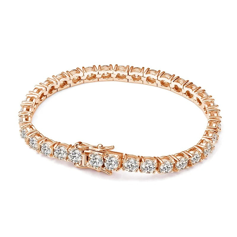 Moissanite Tennis Bracelet – 925 Sterling Silver with 18K White Gold & AF Protective Coating