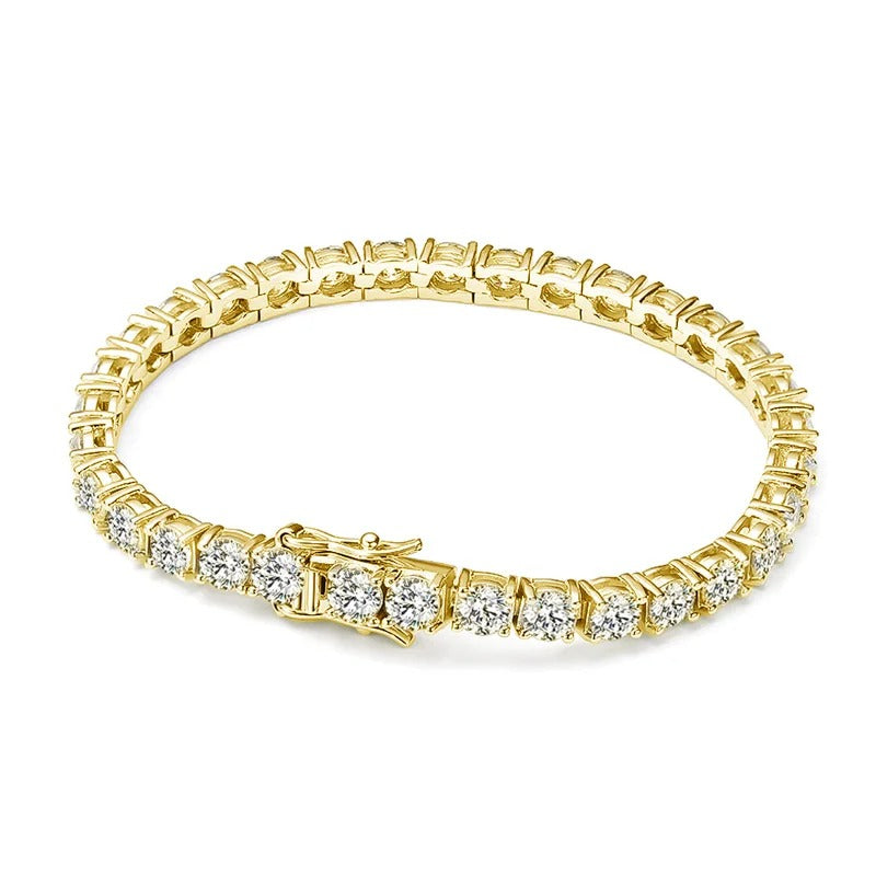 Moissanite Tennis Bracelet – 925 Sterling Silver with 18K White Gold & AF Protective Coating