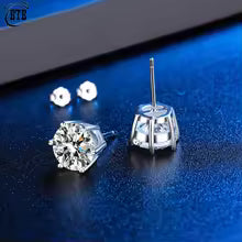 Polara Moissanite Stud Earrings – 0.5CT / 1CT / 2CT / 3CT Options