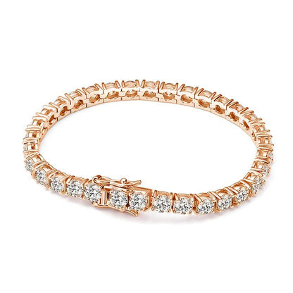 Moissanite Tennis Bracelet – 925 Sterling Silver with 18K White Gold & AF Protective Coating