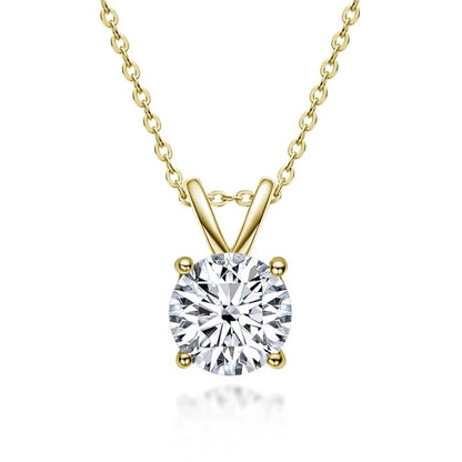 Polara Gems Moissanite Solitaire Necklace (1–5ct) – Available in Gold & Silver