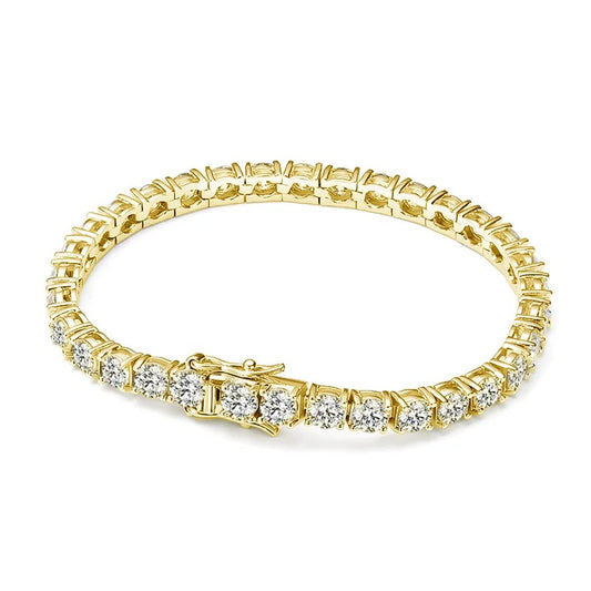 Moissanite Tennis Bracelet – 925 Sterling Silver with 18K White Gold & AF Protective Coating